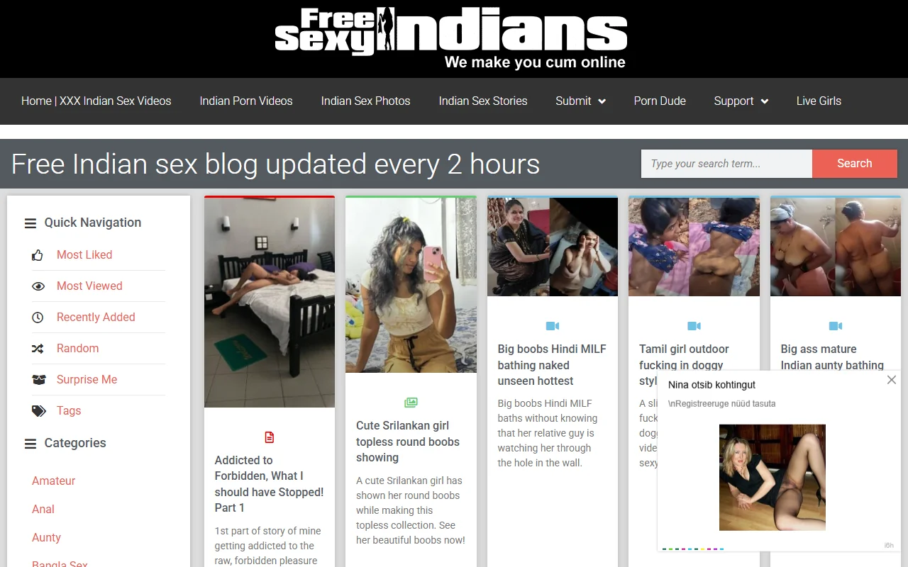 Screenshot: Freesexyindians Screenshot of Freesexyindians